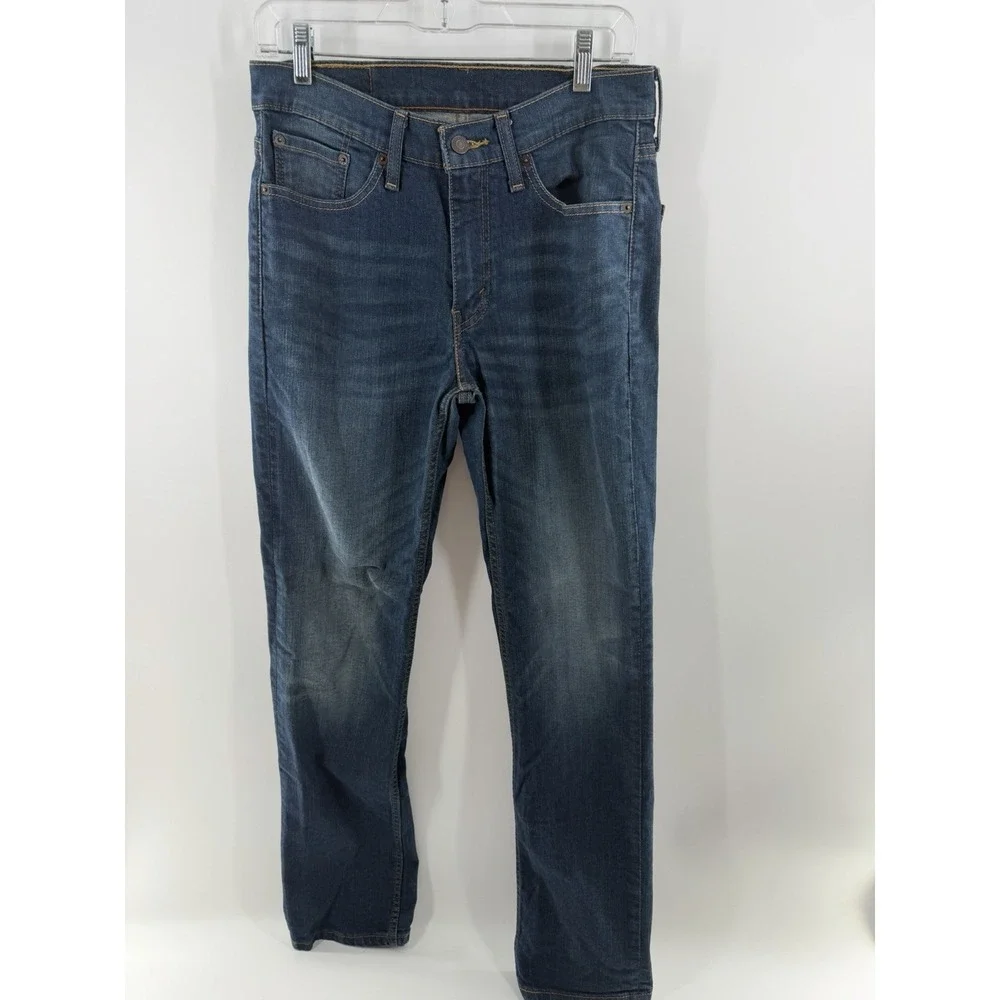 Levi's 514 Jeans Mens 30x32 Straight Fit Blue Denim Stretch Distressed Casual